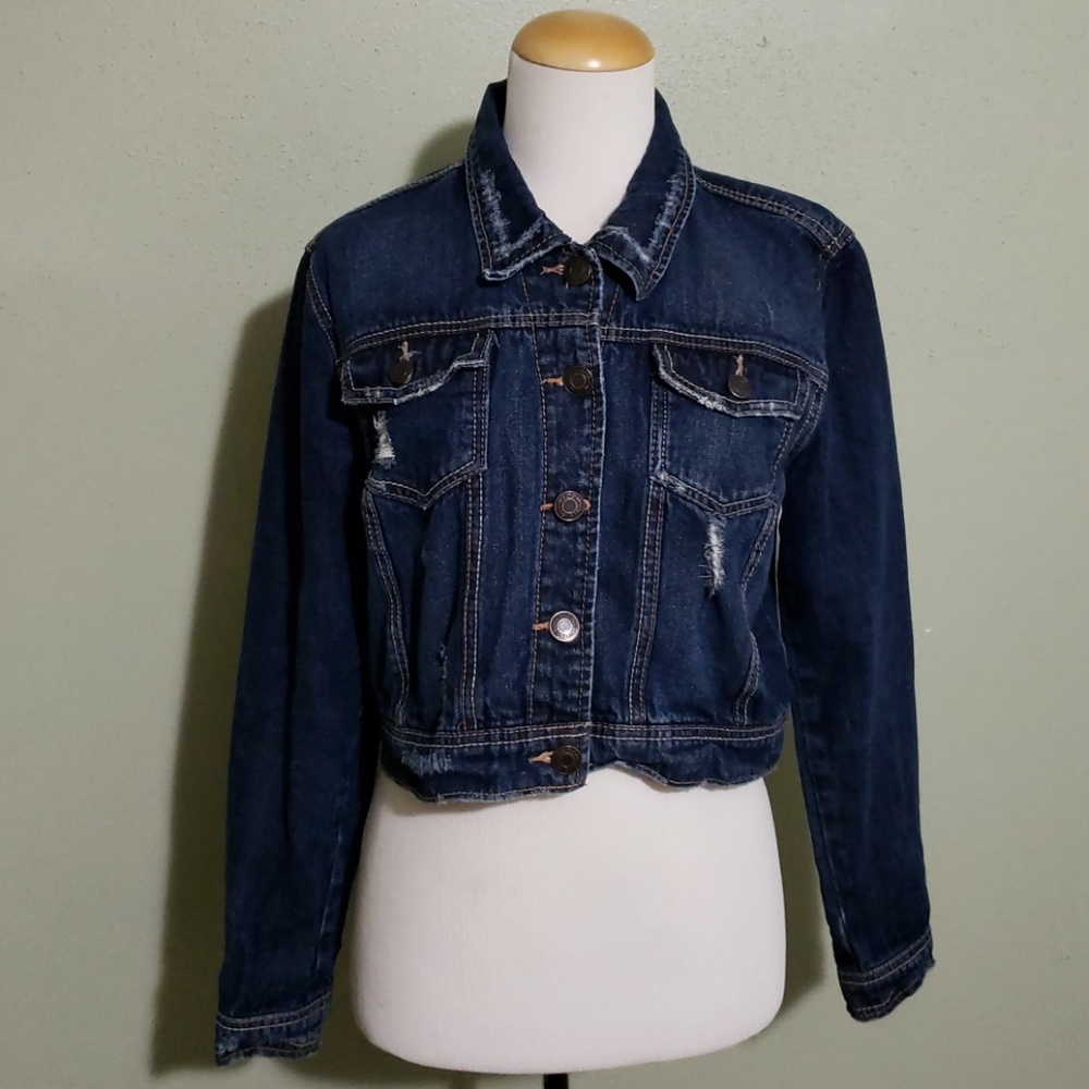 Rue 21 Distressed Denim Jacket
